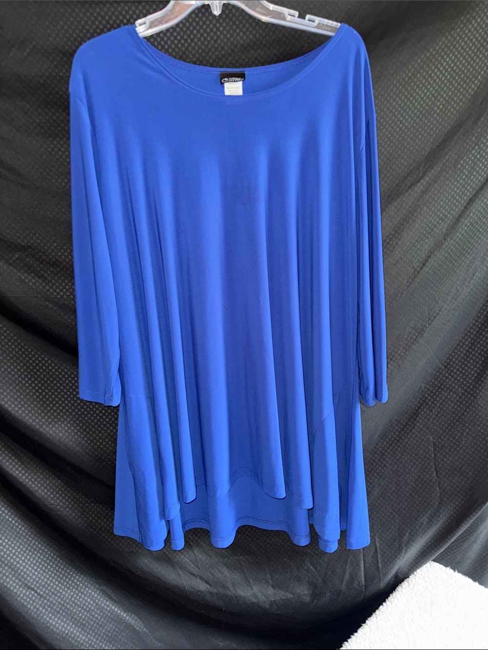 Charming Crewneck Tunic Tee in Royal Blue - Alfani
